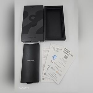 BOX ONLY - Samsung Galaxy S22 256GB Phantom Black AT&T - NO DEVICE